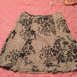 Black and Tan floral skirt